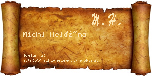 Michl Heléna névjegykártya